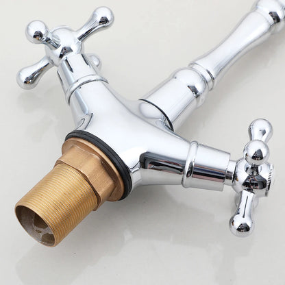 Kemaidi Golden Bathroom Basin Sink Faucet 360 Swivel
