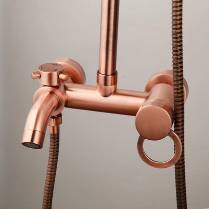 Kemaidi Antique Copper Bathroom Shower Rainfall Bath Shower