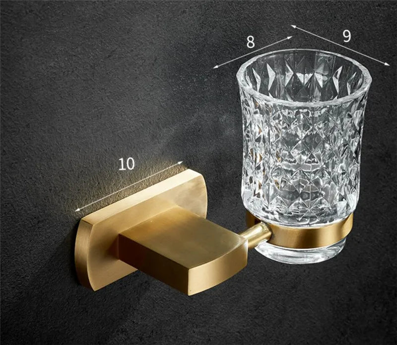 Brushed Gold Bathroom Towel Rack Paper Holder Toilet