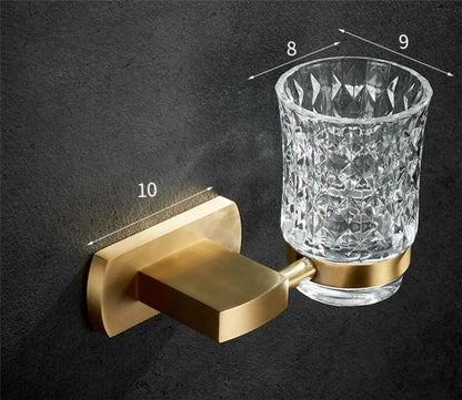 Brushed Gold Bathroom Towel Rack Paper Holder Toilet