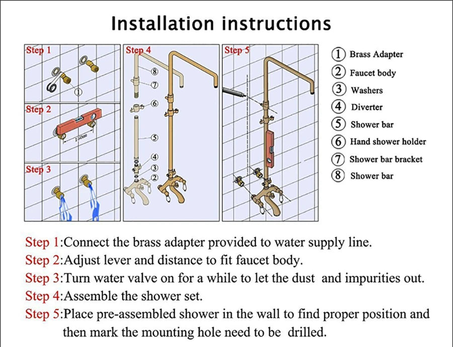 Cold Bathroom Shower System Faucets 12 Inch Round