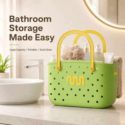 Bathroom Shower Caddy Storage Basket Handle Large Capacity