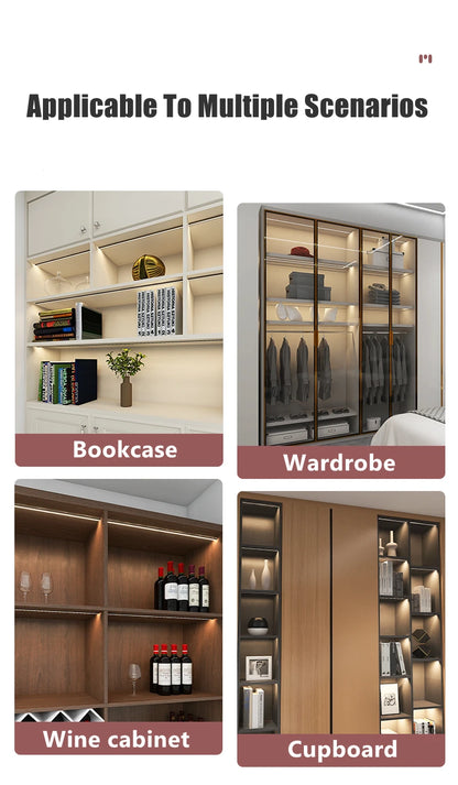 Ultra-Thin Hidden Recessed Cabinet Bar Light 45 Degree