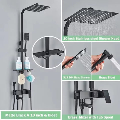 Cold Bathroom Shower Stainless Steel Bathroom Faucet System