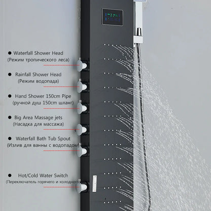Bathroom Shower Panel Led Rainfall/Waterfall Shower Head