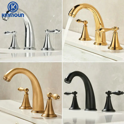 Deck Mounted Fixed Spout Bathroom Basin Faucet Hole