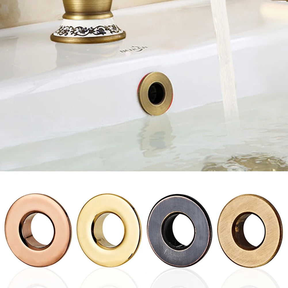 Bathroom Basin Faucet Sink Overflow Cover Brass Six-Foot