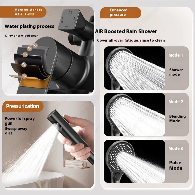 Pressure Water Massage Shower Water Saving Shower System