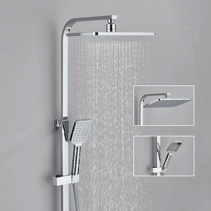 Black Smart Thermostatic Shower Faucet Bathroom Intelligent