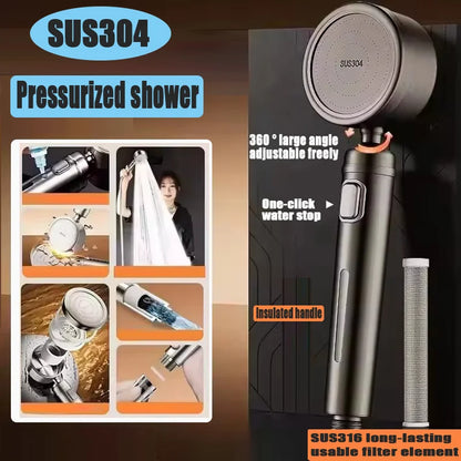 Upgraded 304 Stainless Steel High Pressure Shower Head
