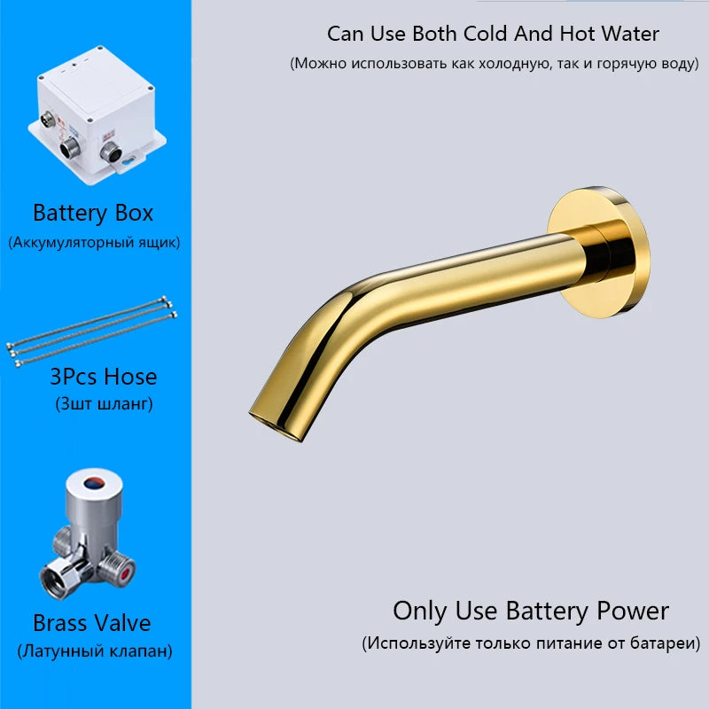 Oxg Wall Mount Sensor Basin Faucet Bathroom Faucet