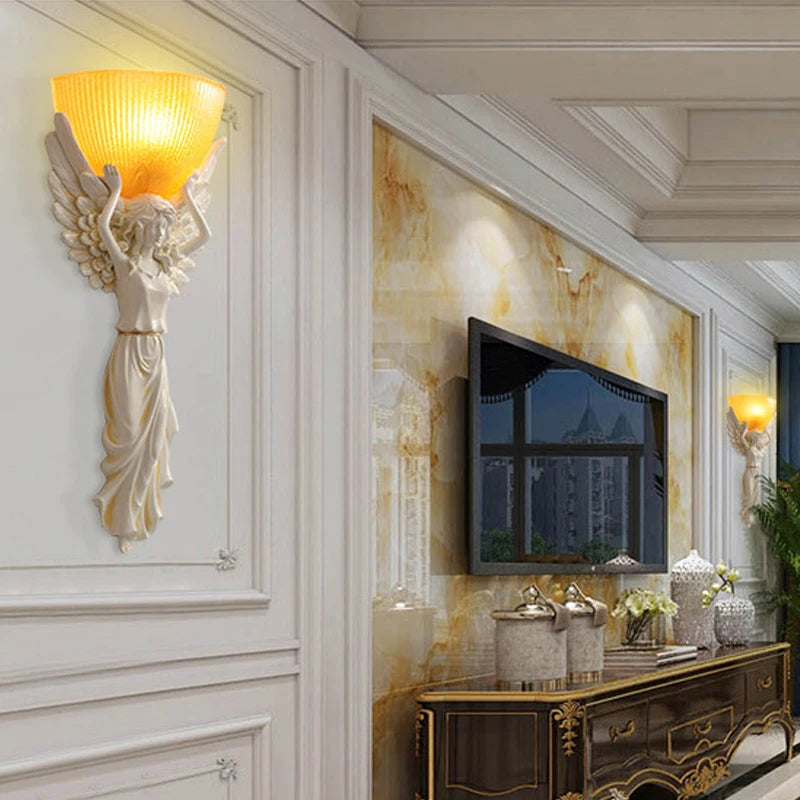 Retro Angel Girl Wall Lamp Led Lighting Fixtures