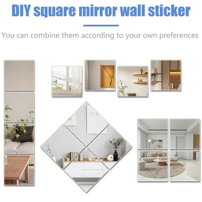 2mm Acrylic Mirror Wall Stickers Unbreakable Acrylic Full