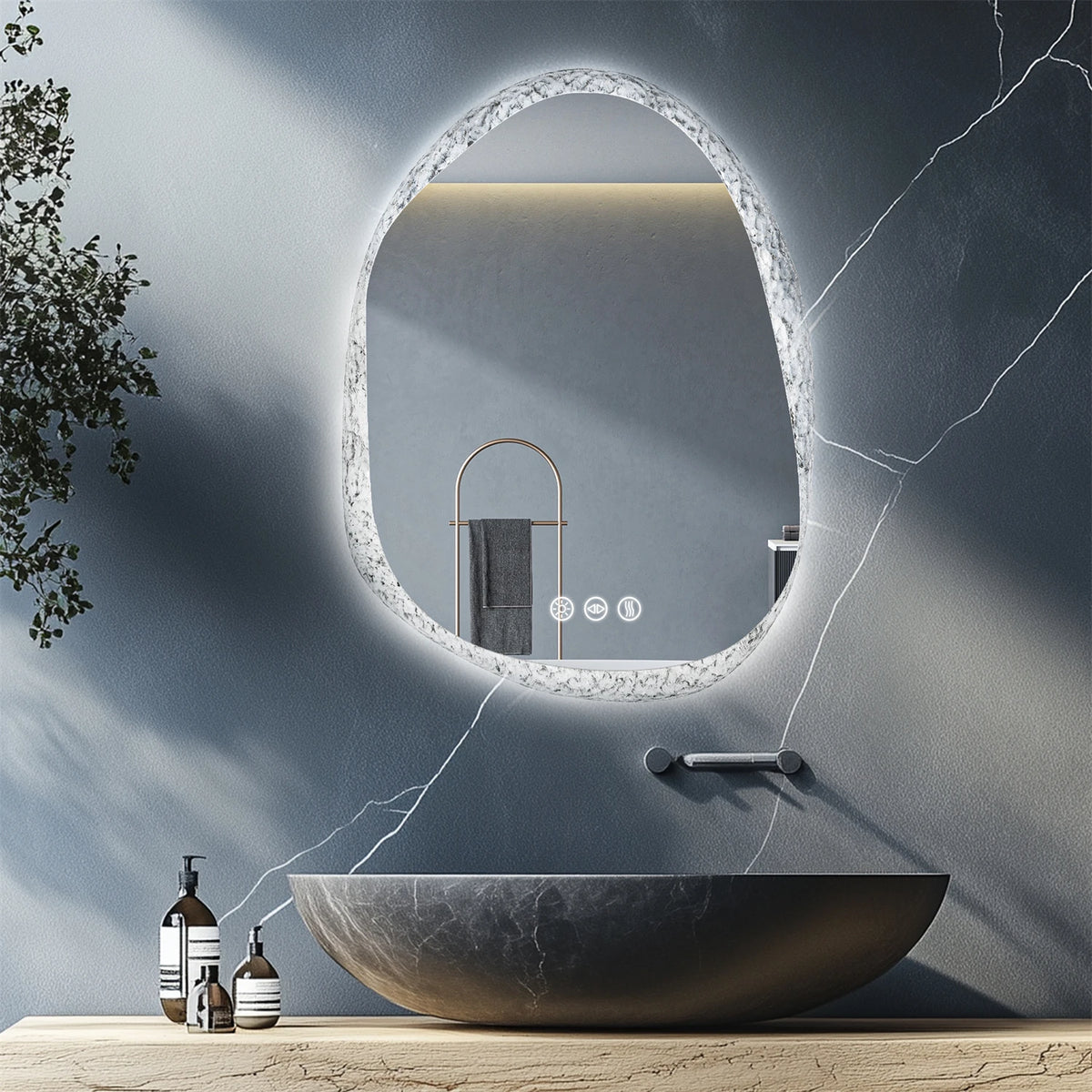 70/80/90cm Led Bathroom Mirror Lights Crystal Clear Glass