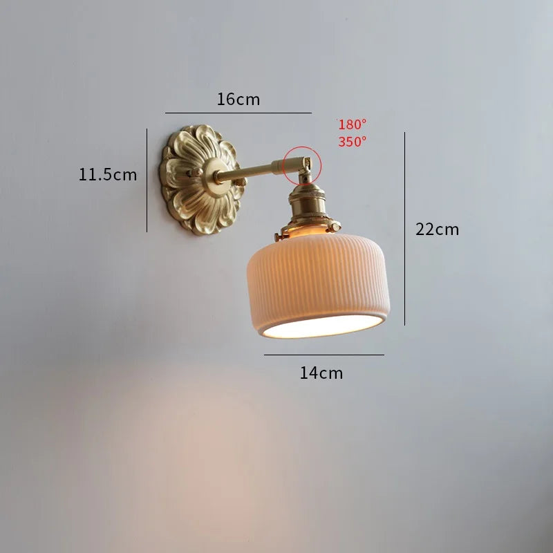 Iwhd Nordic Modern Led Wall Lamps Sconce Copper