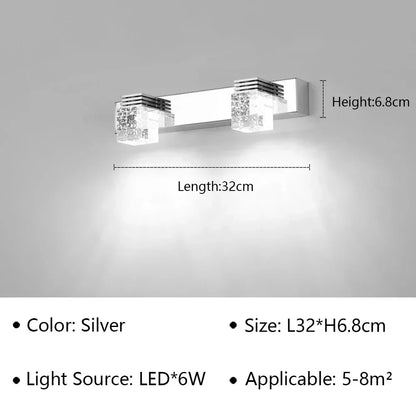 Modern Led Wall Lamp Crystal Sconce Living Dining