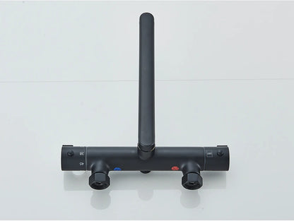 Chrome Black Bathtub Faucet Wall Mounted Thermostatic Shower