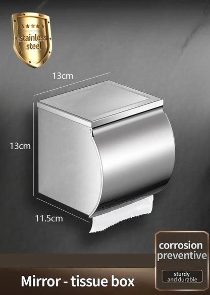 Stainless Steel Paper Towel Holder Without Punching Wall-Mounted