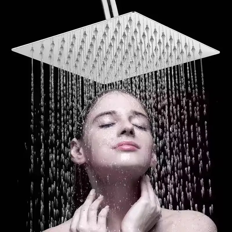 Rainfall High Pressure Shower Head 12/10/8 Inch Stainless