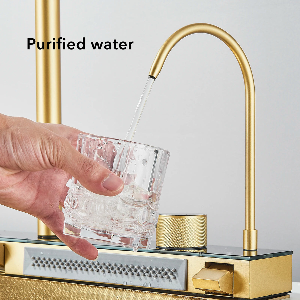 Golden Smart Digital Display Integrated Sink Temperature Control