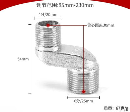 2pcs Brass Shower Faucet Shower Thickened Variable Diameter