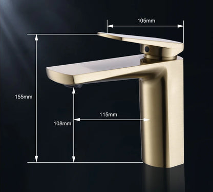 Vgx Brushed Gold Bathroom Faucets Square Basin Mixer