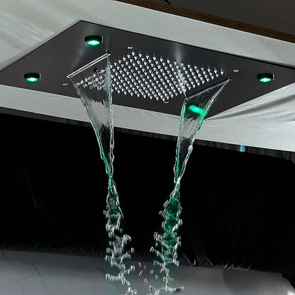 Black Led Digital Display Shower Faucet Remote Control