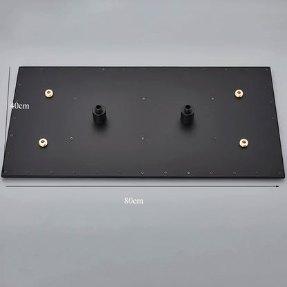 40 80cm High Pressure Led Shower Head Black