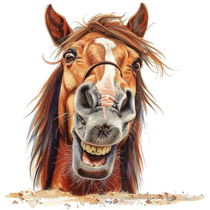 Fun Donkey Horse Cartoon Sticker Water-Proof & Uv-Resistant