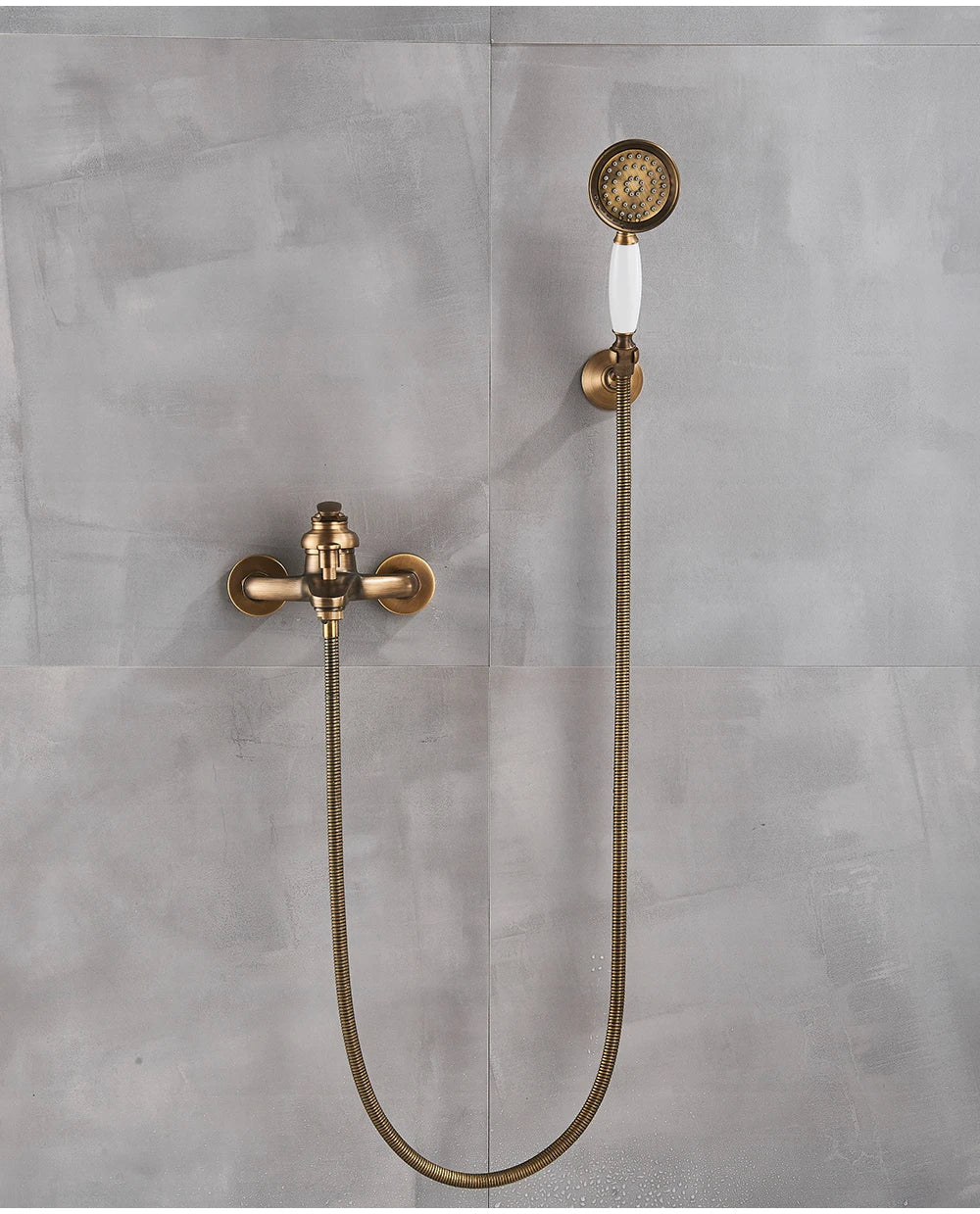 Poiqihy Wall Mounted Hand Held Shower Head Kit