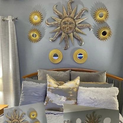 Gold Mirrors Wall Decor Of Hanging Ornament Art