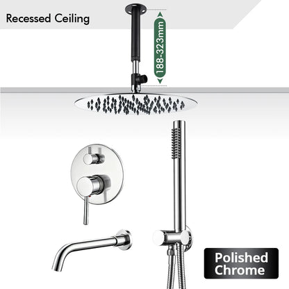 Bathroom Faucet Shower Mixer Tap Spout Black Solid