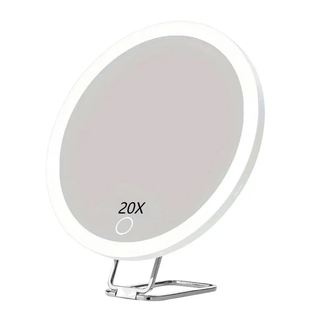 10/20/30x Magnifying Mirror Led Light Tweezers 360 Degrees