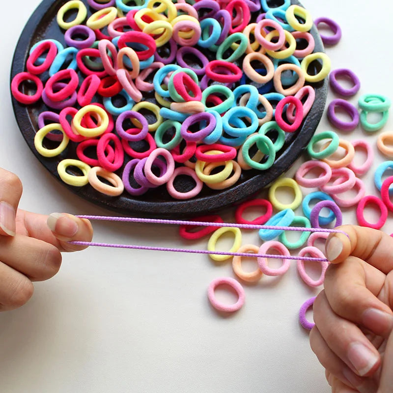 500 Pieces/Pack 2cm Children Hair Band High Elastic