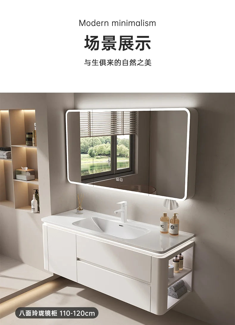 Led Light Ensuite Bathroom Cabinet Basin Designs Mirror