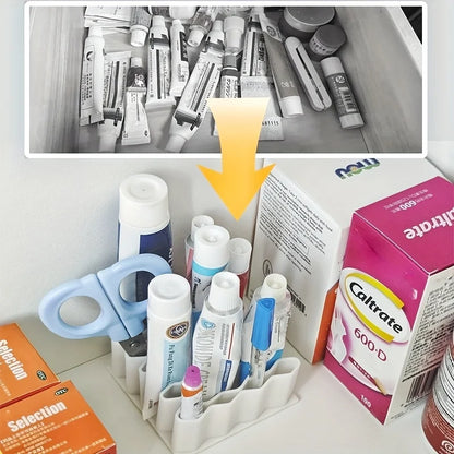 1pc 32-Slot Ointment Organizer Medicine Storage Compartments