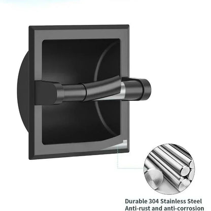 Black Metal Toilet Paper Holder Recessed Toilet Paper