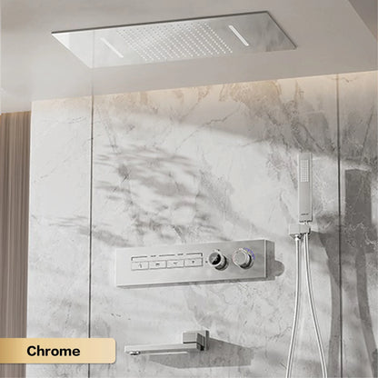 Modern Brushed Gold Brass Led Digital Ceiling Embedded