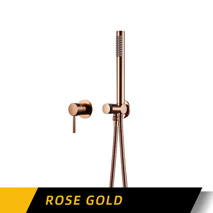 Handheld Bathroom Shower System Brushed Gold Cold Water