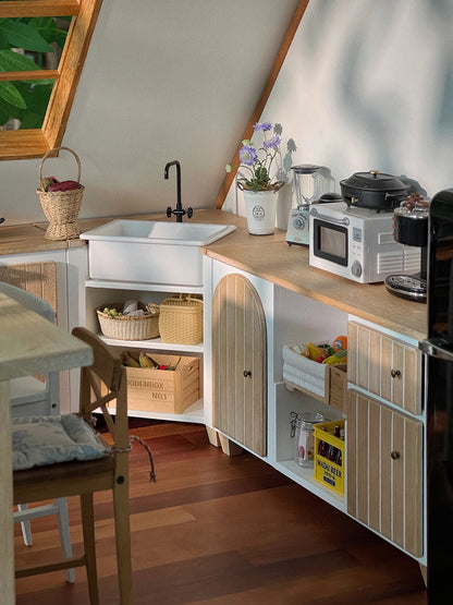 Solid Wood Metal Corner Sink Cabinet Door Cabinet