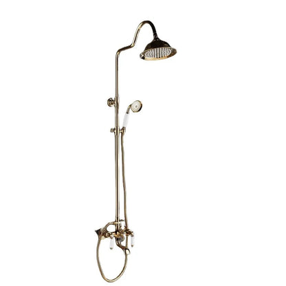 Vintage French Style Dual Handle Tub Faucet Shower
