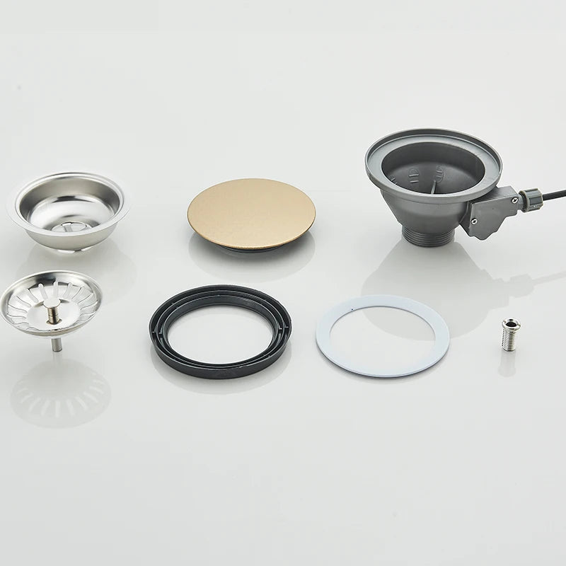 Golden Stainless Steel Sink Smart Digital Display Integrated