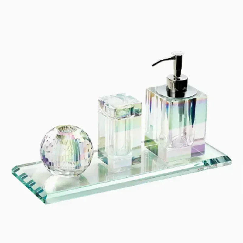 Light Luxury Crystal Glass Bathroom High End Shampoo