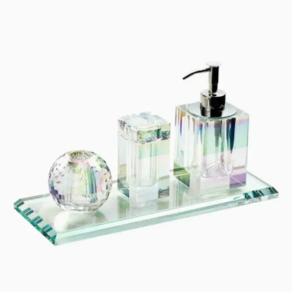 Light Luxury Crystal Glass Bathroom High End Shampoo