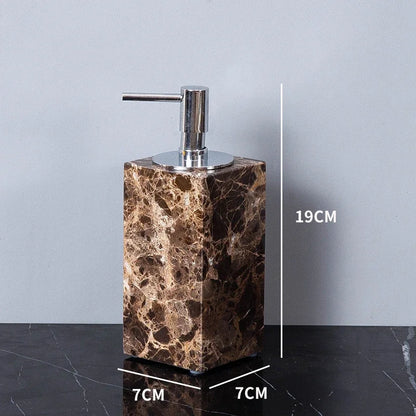 Dark Natural Marble Bathroom Brown Luxury Toothbrush Holder