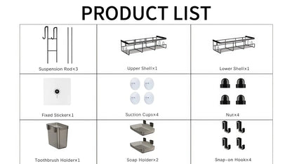Shower Caddy Adhesive No Drill Bathroom Shower Organizers