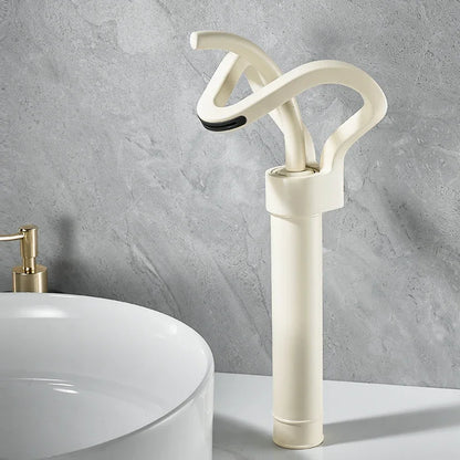 Faucet Bathroom Hollow Out Design Waterfall Basin Mixer
