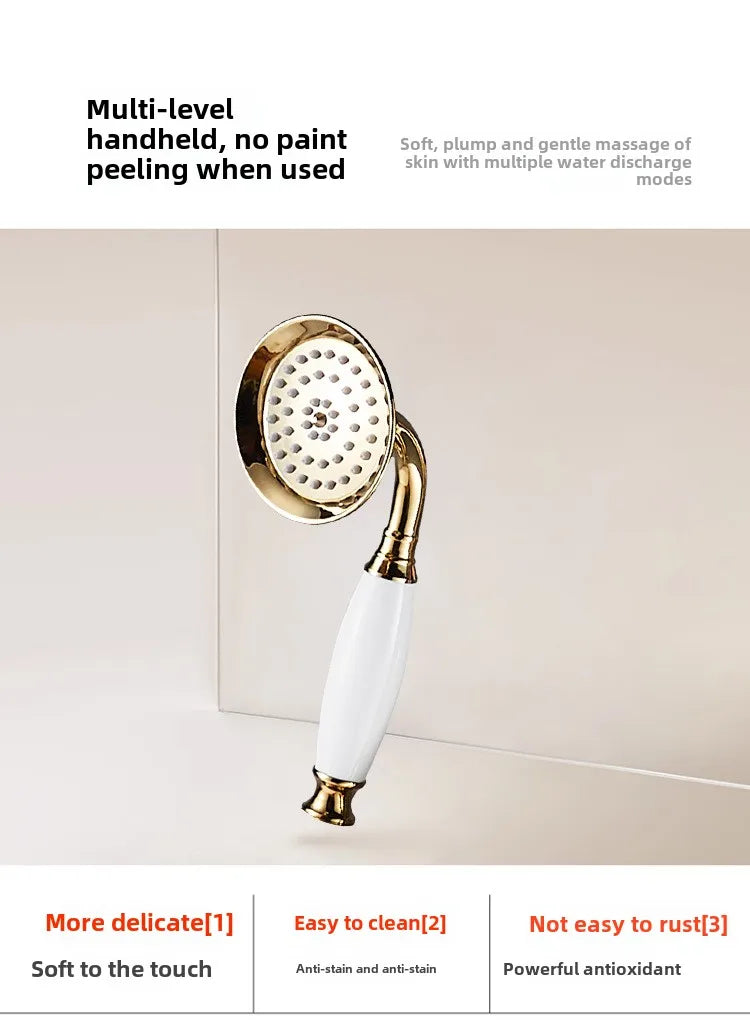 Vintage French Style Dual Handle Tub Faucet Shower