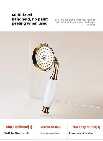 Vintage French Style Dual Handle Tub Faucet Shower
