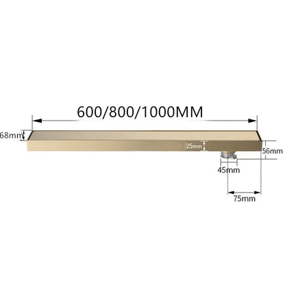 600 To 1000mm Black/Gold/Gunmetal Gray Long Strip Floor